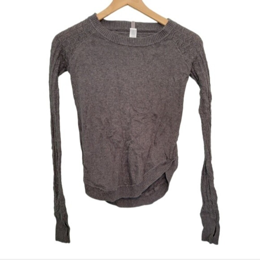Ivivva Lululemon Gray Cotton Girl's Sweater Size 10